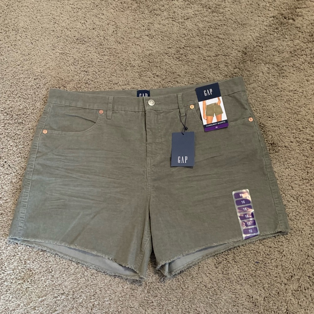 NWT Gap Corduroy Shorts Fray Hem 16